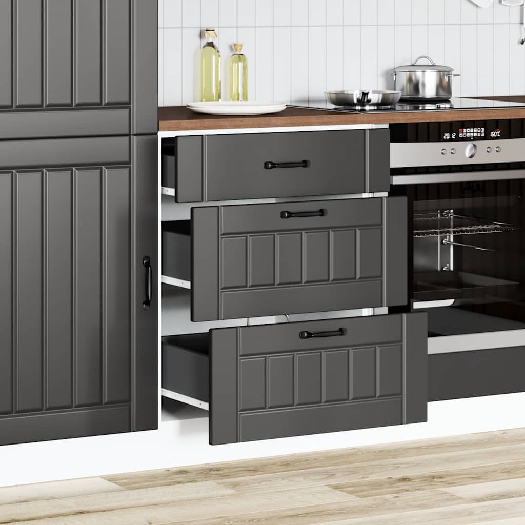 Onderkast "Lucca" Zwart Bewerkt Hout is nu te koop bij PeponiXL, paradijselijk wonen!