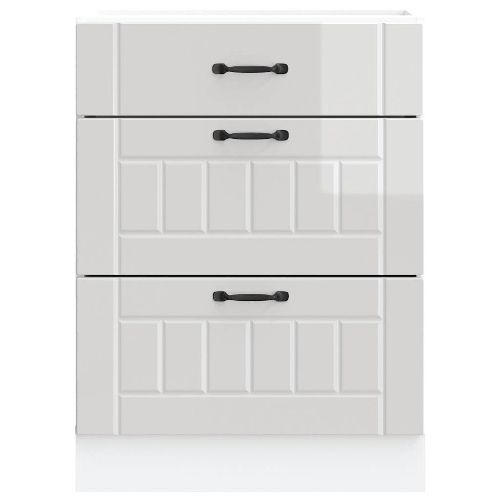 Onderkast "Lucca" Hoogglans Wit Bewerkt Hout is nu te koop bij PeponiXL, paradijselijk wonen!