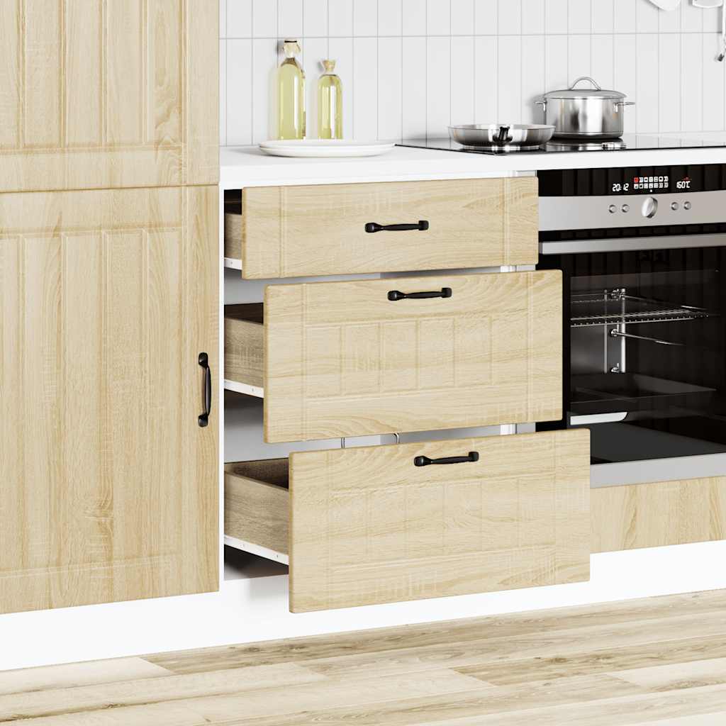 Onderkast Lucca bewerkt hout sonoma eikenkleurig is nu te koop bij PeponiXL, paradijselijk wonen!