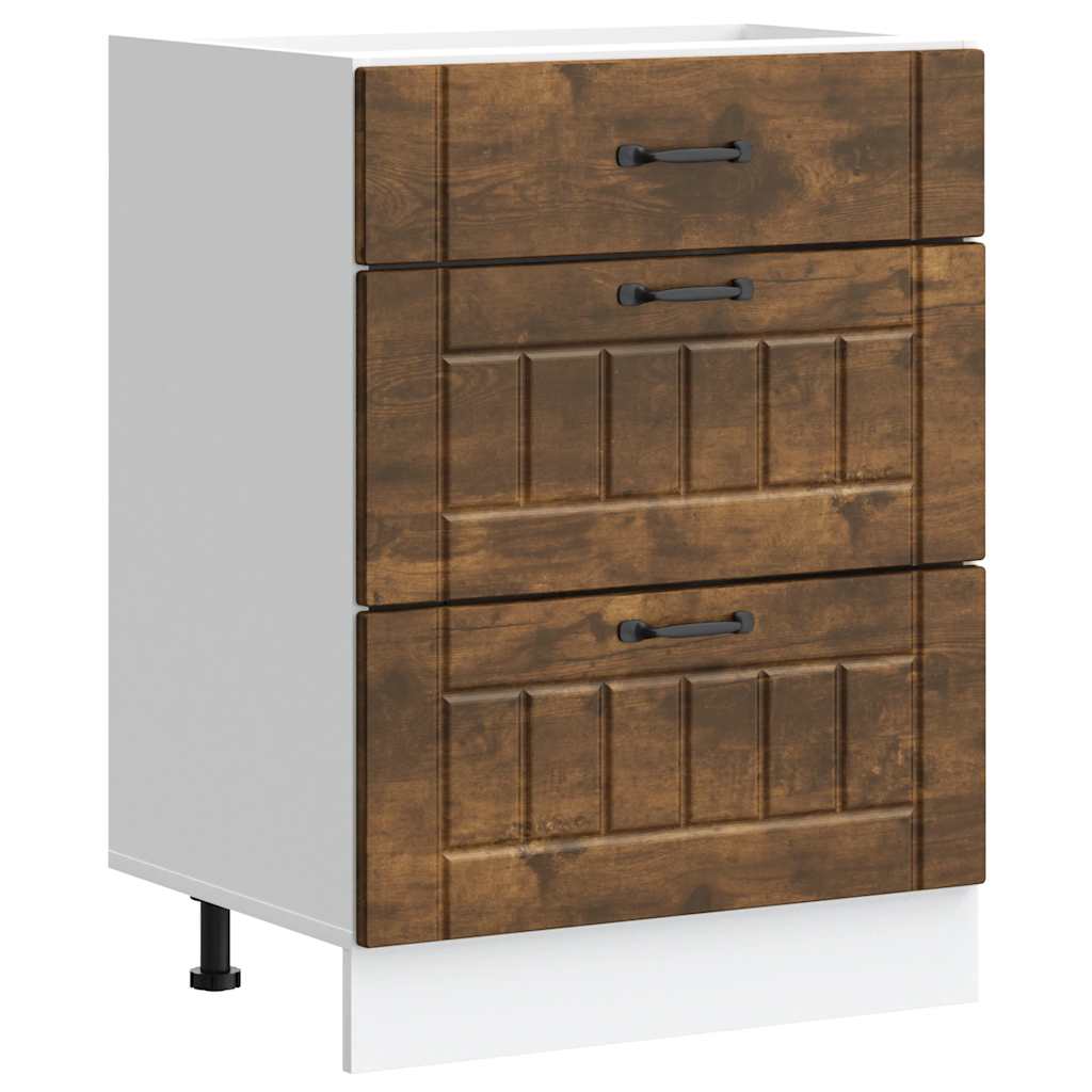 Onderkast Lucca bewerkt hout gerookt eikenkleurig is nu te koop bij PeponiXL, paradijselijk wonen!