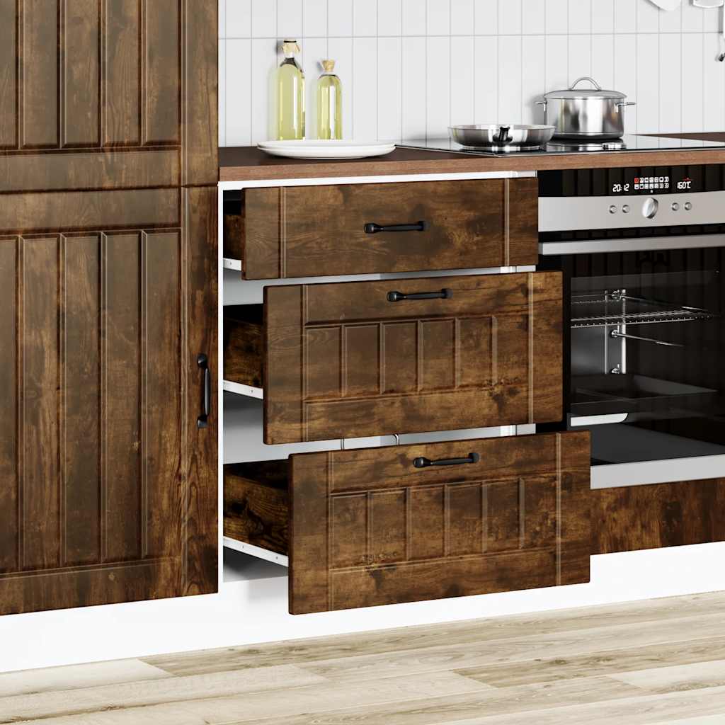 Onderkast Lucca bewerkt hout gerookt eikenkleurig is nu te koop bij PeponiXL, paradijselijk wonen!