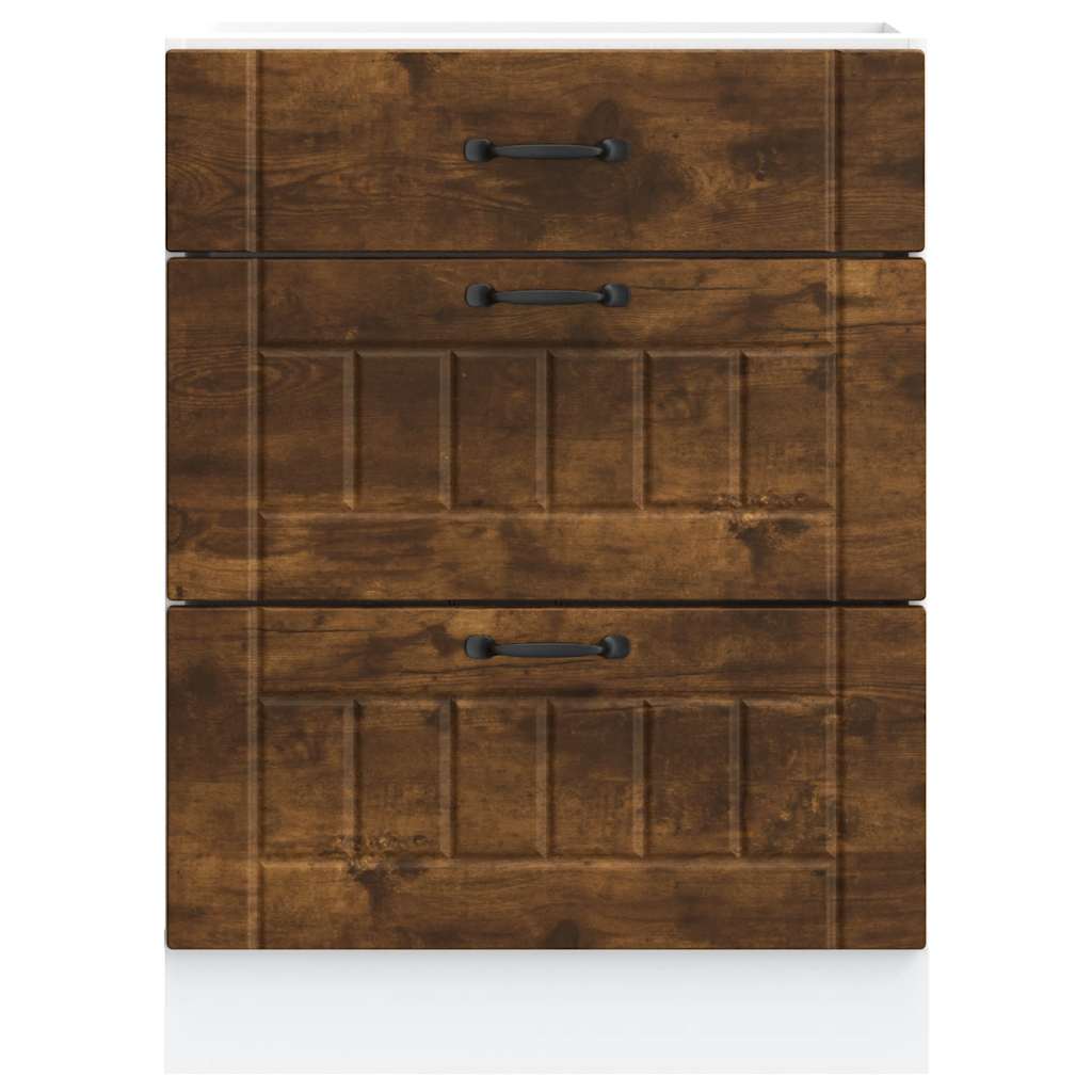 Onderkast Lucca bewerkt hout gerookt eikenkleurig is nu te koop bij PeponiXL, paradijselijk wonen!