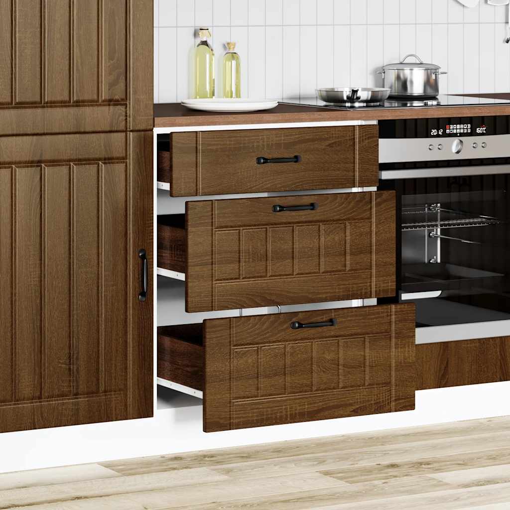 Onderkast Lucca bewerkt hout bruin eikenkleur is nu te koop bij PeponiXL, paradijselijk wonen!