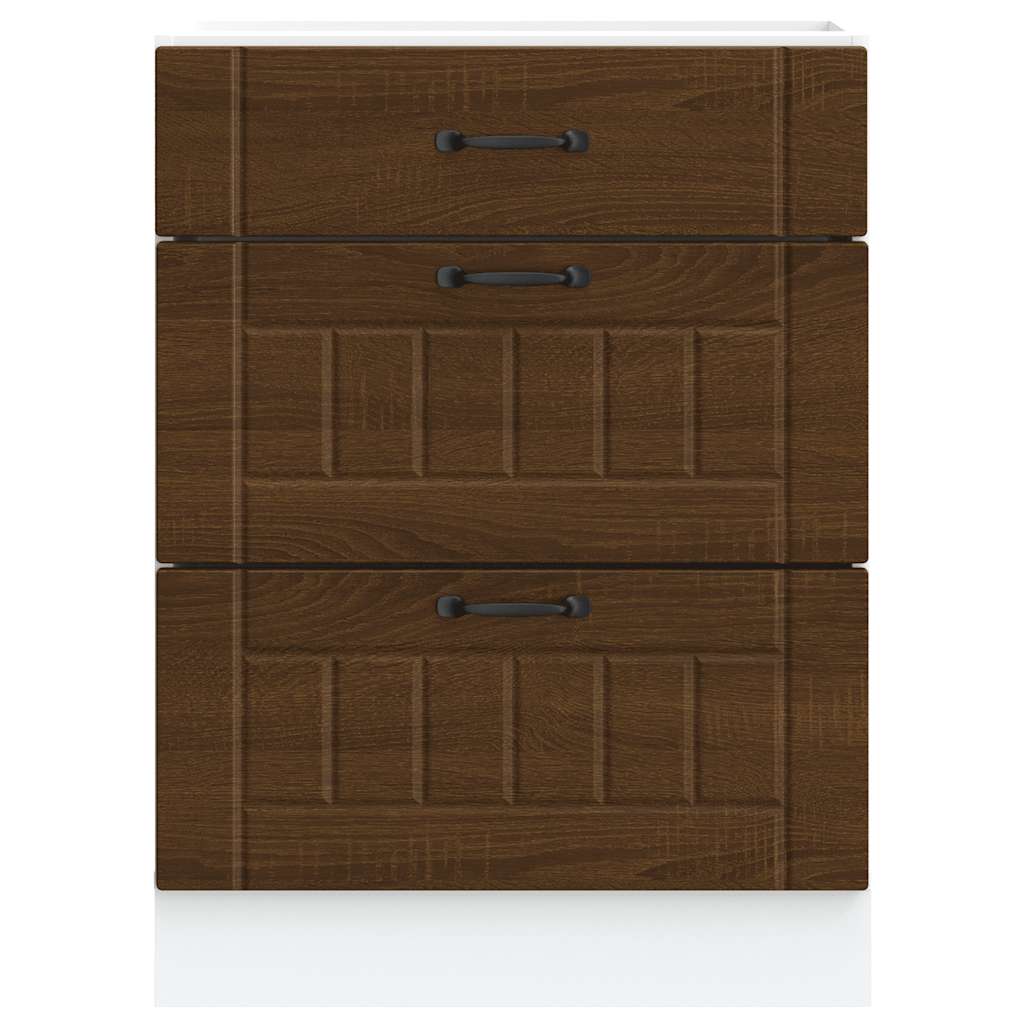 Onderkast Lucca bewerkt hout bruin eikenkleur is nu te koop bij PeponiXL, paradijselijk wonen!
