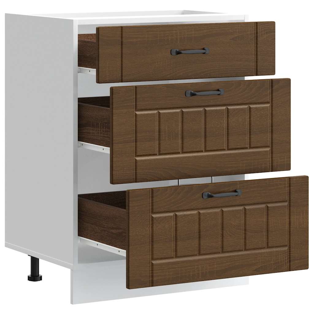Onderkast Lucca bewerkt hout bruin eikenkleur is nu te koop bij PeponiXL, paradijselijk wonen!