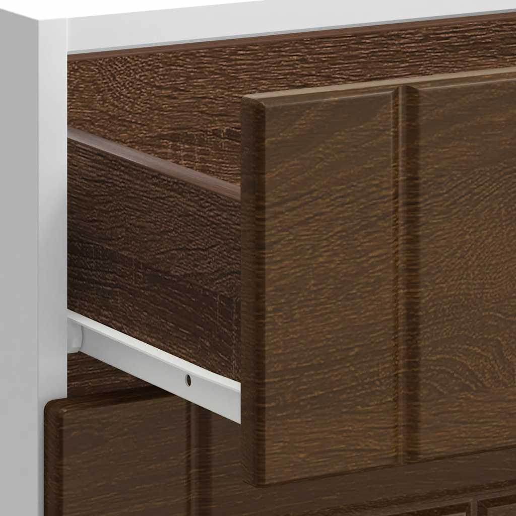 Onderkast Lucca bewerkt hout bruin eikenkleur is nu te koop bij PeponiXL, paradijselijk wonen!