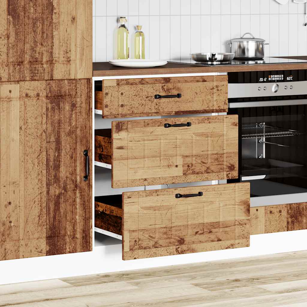 Onderkast Lucca bewerkt hout oud houtkleurig is nu te koop bij PeponiXL, paradijselijk wonen!
