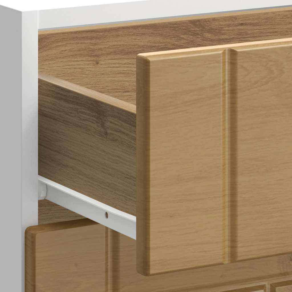Onderkast Lucca bewerkt hout artisanaal eikenkleur is nu te koop bij PeponiXL, paradijselijk wonen!