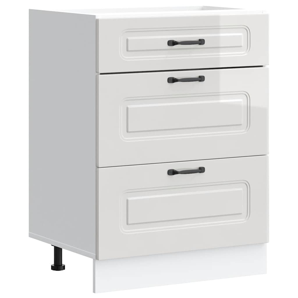 Onderkast "Kalmar" Hoogglans Wit Bewerkt Hout is nu te koop bij PeponiXL, paradijselijk wonen!