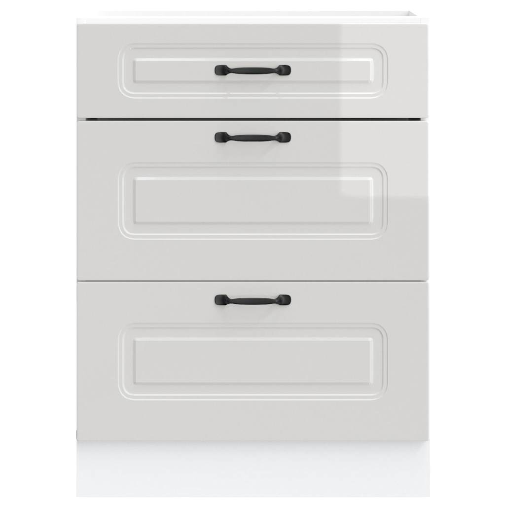 Onderkast "Kalmar" Hoogglans Wit Bewerkt Hout is nu te koop bij PeponiXL, paradijselijk wonen!