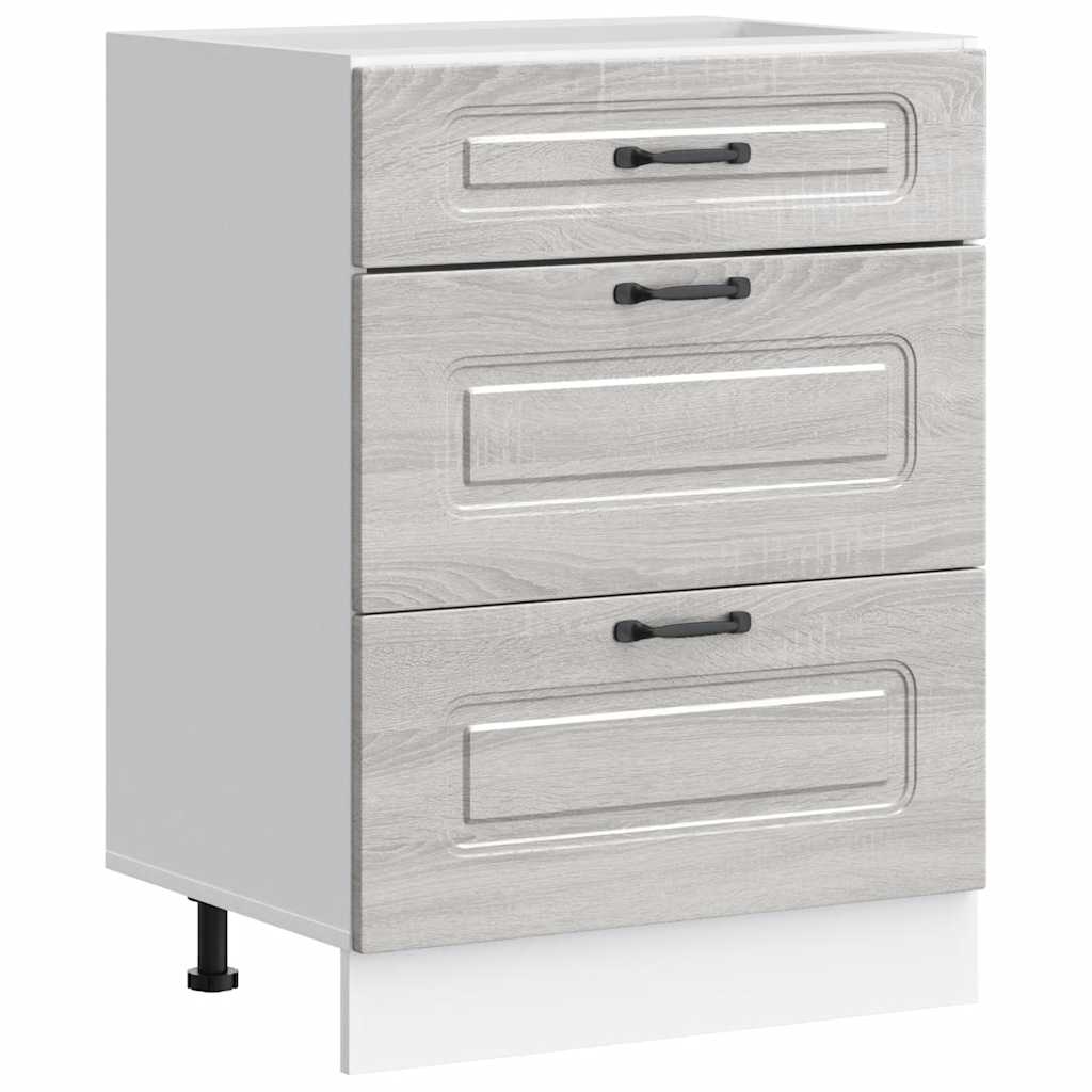 Onderkast Kalmar bewerkt hout grijs sonoma eiken is nu te koop bij PeponiXL, paradijselijk wonen!