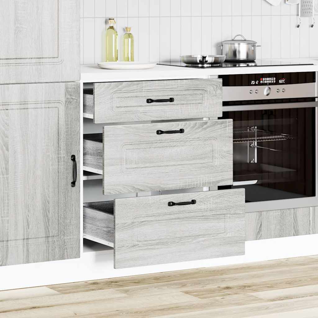 Onderkast Kalmar bewerkt hout grijs sonoma eiken is nu te koop bij PeponiXL, paradijselijk wonen!
