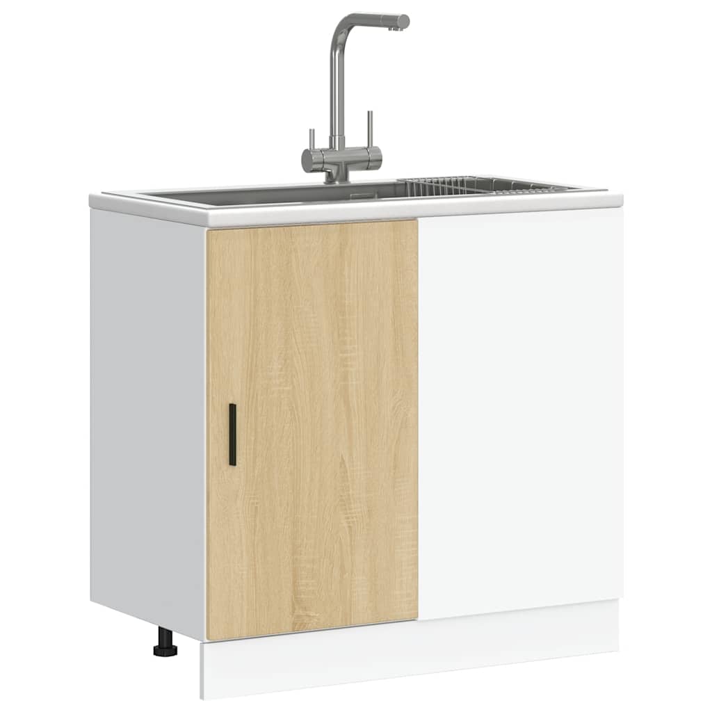Onderkast Lyon bewerkt hout sonoma eikenkleurig is nu te koop bij PeponiXL, paradijselijk wonen!