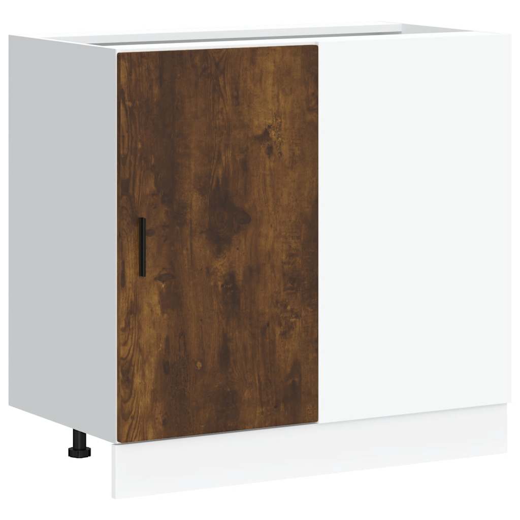 Onderkast Lyon bewerkt hout gerookt eikenkleurig is nu te koop bij PeponiXL, paradijselijk wonen!