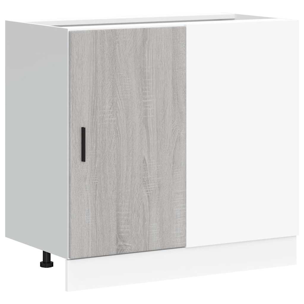 Onderkast Lyon bewerkt hout grijs sonoma eikenkleurig is nu te koop bij PeponiXL, paradijselijk wonen!