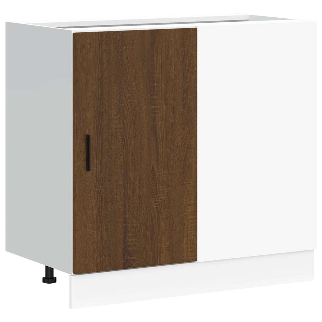 Onderkast Lyon bewerkt hout bruin eikenkleurigig is nu te koop bij PeponiXL, paradijselijk wonen!