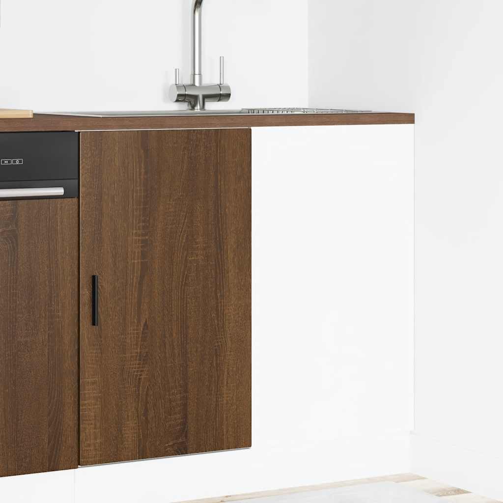 Onderkast Lyon bewerkt hout bruin eikenkleurigig is nu te koop bij PeponiXL, paradijselijk wonen!