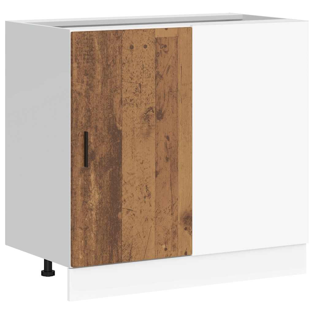 Onderkast Lyon bewerkt hout oud houtkleurig is nu te koop bij PeponiXL, paradijselijk wonen!