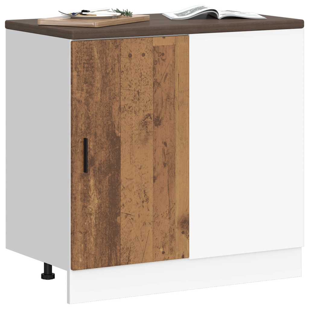 Onderkast Lyon bewerkt hout oud houtkleurig is nu te koop bij PeponiXL, paradijselijk wonen!