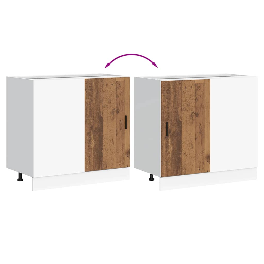 Onderkast Lyon bewerkt hout oud houtkleurig is nu te koop bij PeponiXL, paradijselijk wonen!