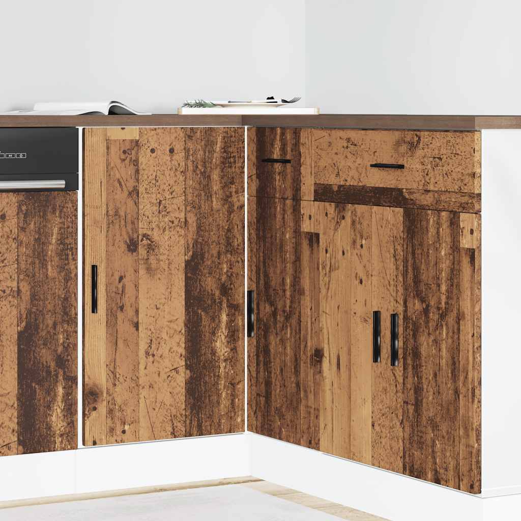 Onderkast Lyon bewerkt hout oud houtkleurig is nu te koop bij PeponiXL, paradijselijk wonen!