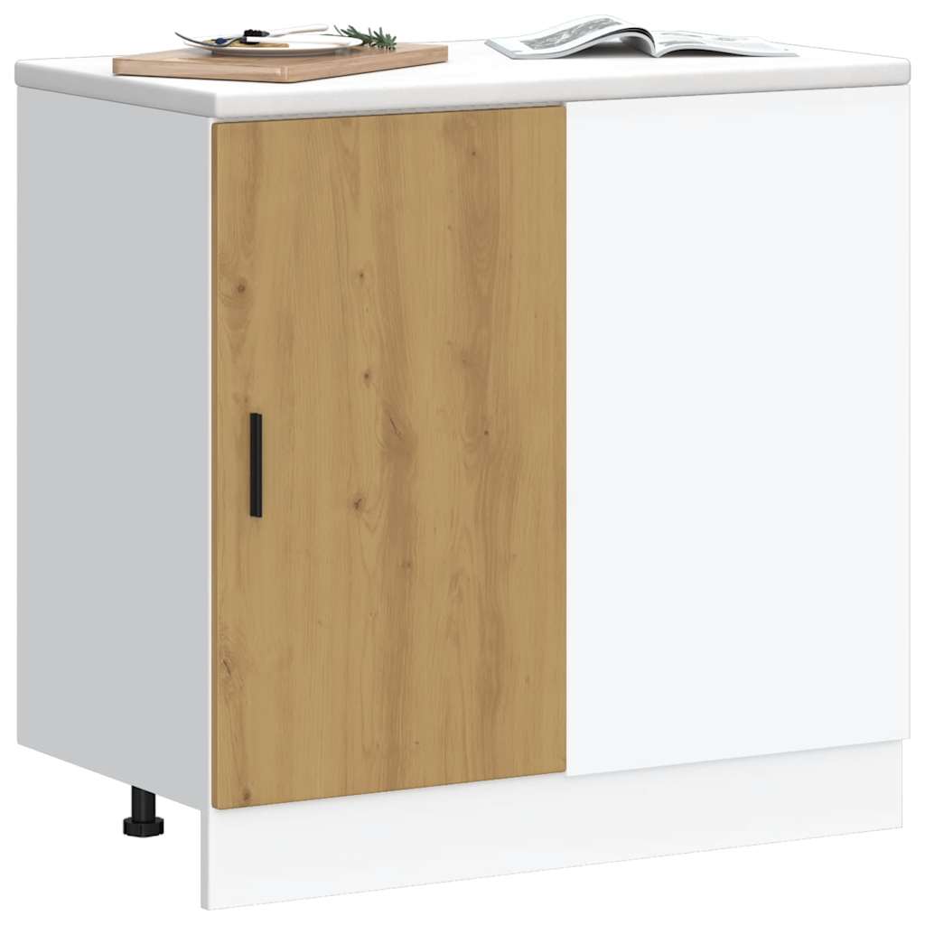 Onderkast Lyon bewerkt hout artisanaal eikenkleur is nu te koop bij PeponiXL, paradijselijk wonen!