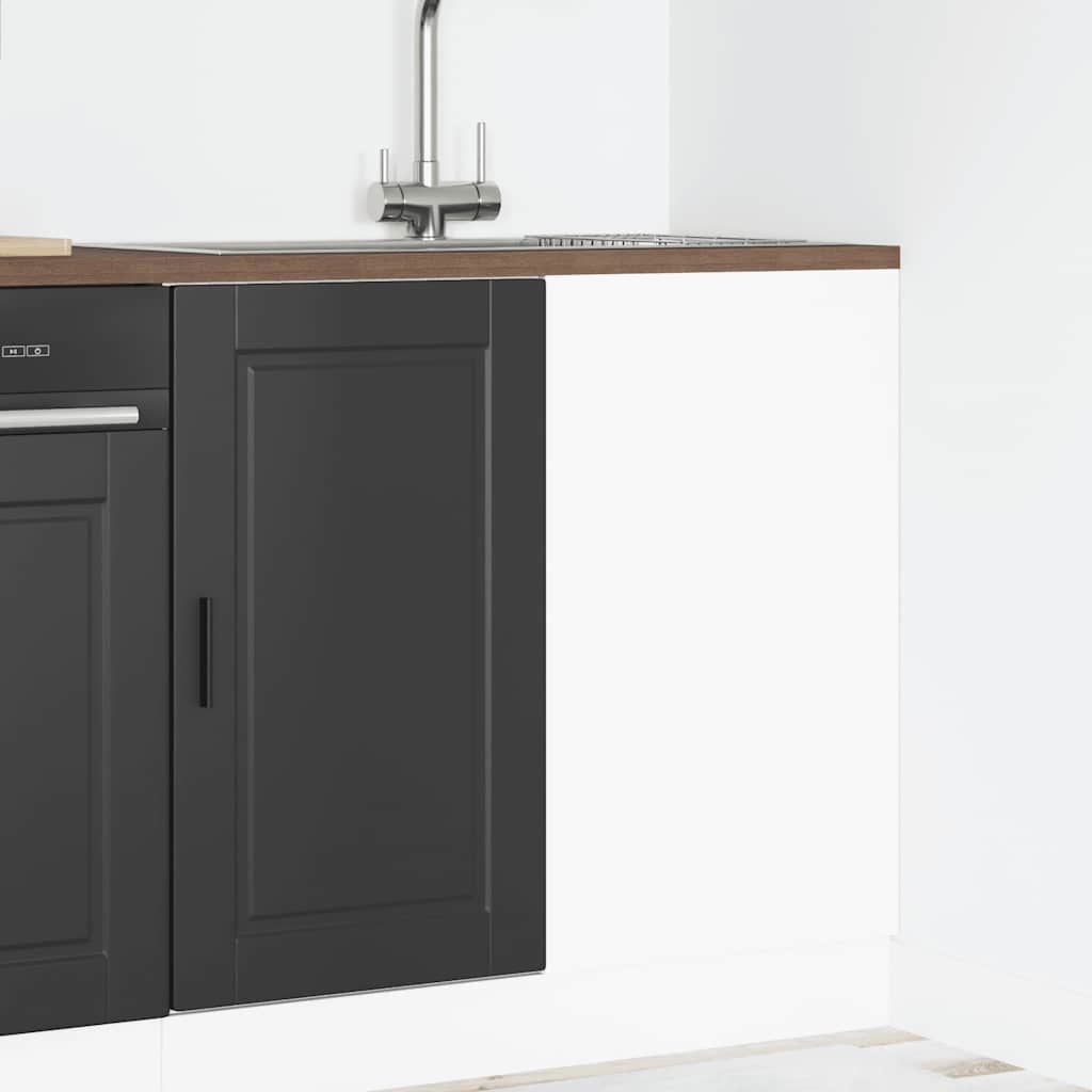 Onderkast "Porto" Zwart Bewerkt Hout is nu te koop bij PeponiXL, paradijselijk wonen!
