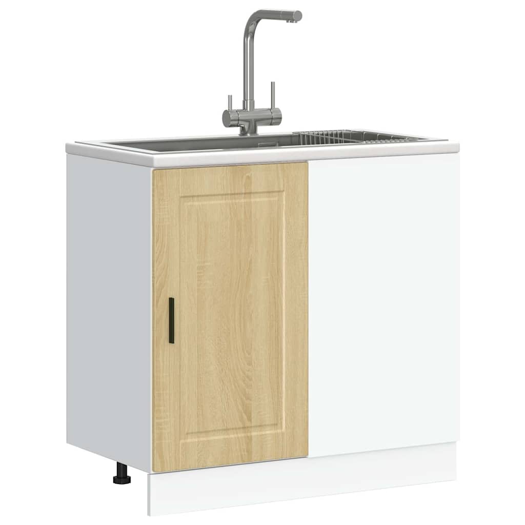 Onderkast Porto bewerkt hout sonoma eikenkleurig is nu te koop bij PeponiXL, paradijselijk wonen!
