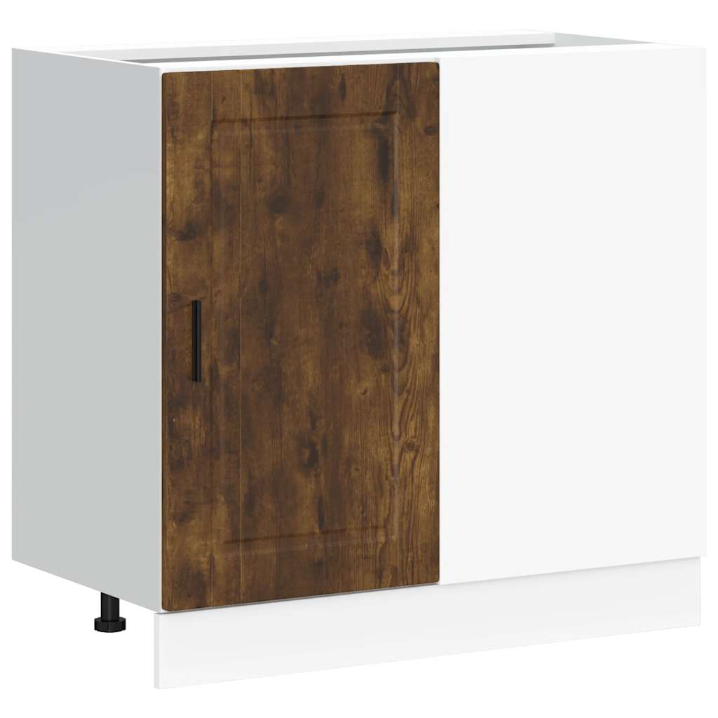 Onderkast Porto bewerkt hout gerookt eikenkleurig is nu te koop bij PeponiXL, paradijselijk wonen!