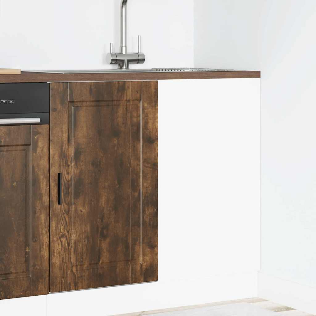 Onderkast Porto bewerkt hout gerookt eikenkleurig is nu te koop bij PeponiXL, paradijselijk wonen!