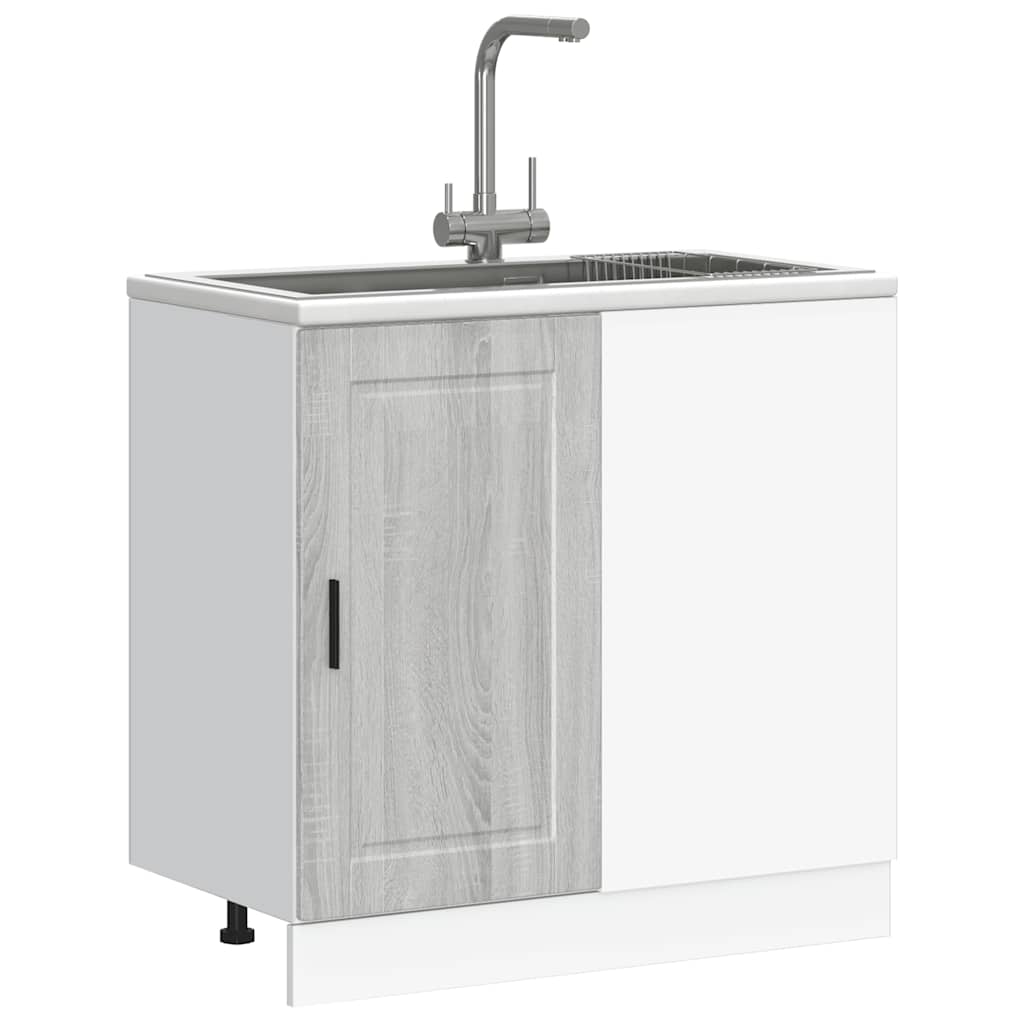 Onderkast Porto bewerkt hout grijs sonoma eiken is nu te koop bij PeponiXL, paradijselijk wonen!