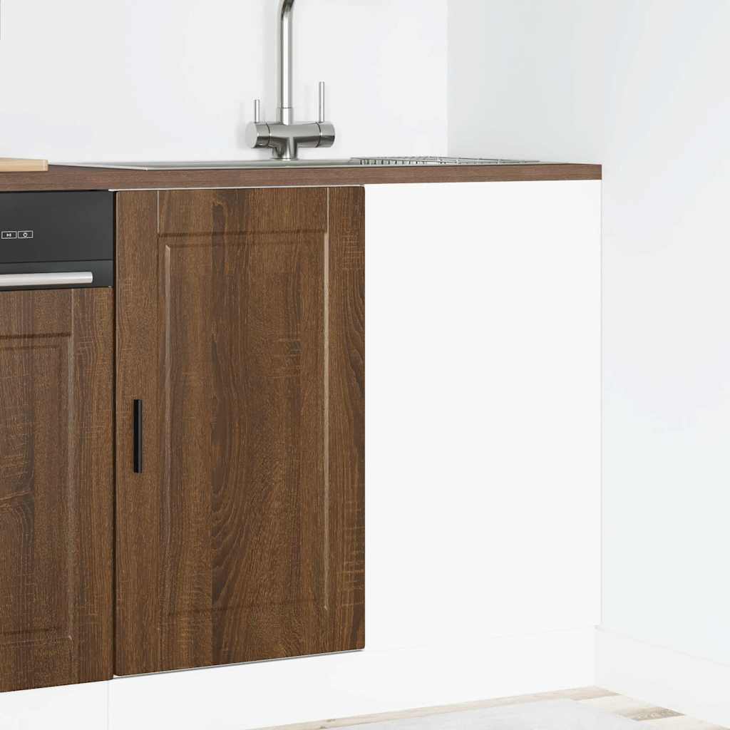 Onderkast Porto bewerkt hout bruin eikenkleur is nu te koop bij PeponiXL, paradijselijk wonen!
