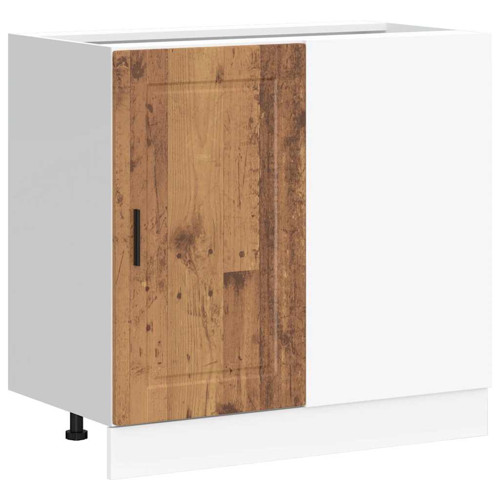 Onderkast Porto bewerkt hout oud houtkleurig is nu te koop bij PeponiXL, paradijselijk wonen!