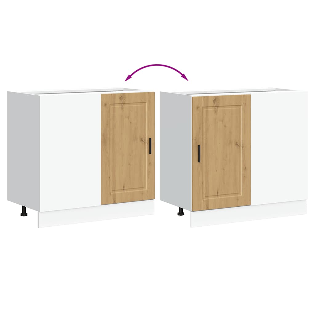 Onderkast Porto bewerkt hout artisanaal eikenkleur is nu te koop bij PeponiXL, paradijselijk wonen!