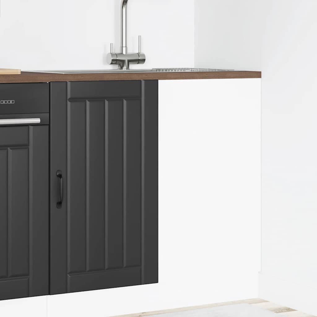 Onderkast "Lucca" Zwart Bewerkt Hout is nu te koop bij PeponiXL, paradijselijk wonen!