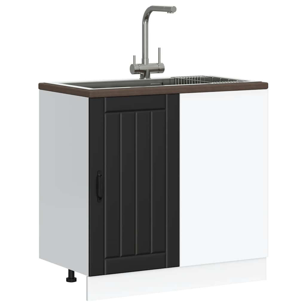 Onderkast "Lucca" Zwart Bewerkt Hout is nu te koop bij PeponiXL, paradijselijk wonen!
