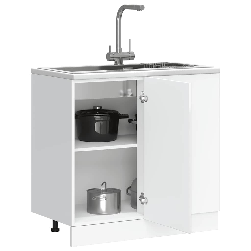 Onderkast "Lucca" Hoogglans Wit Bewerkt Hout is nu te koop bij PeponiXL, paradijselijk wonen!
