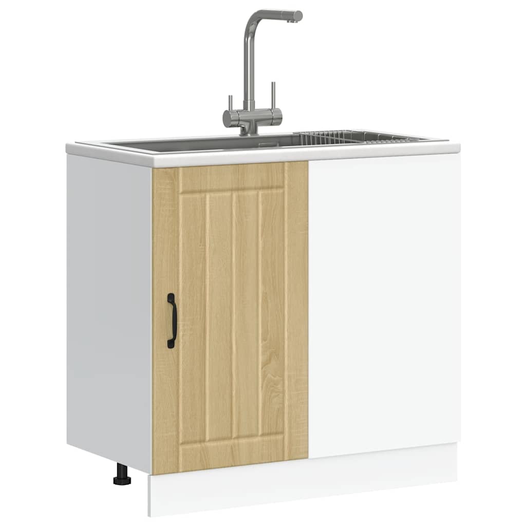 Onderkast Lucca bewerkt hout sonoma eikenkleurig is nu te koop bij PeponiXL, paradijselijk wonen!