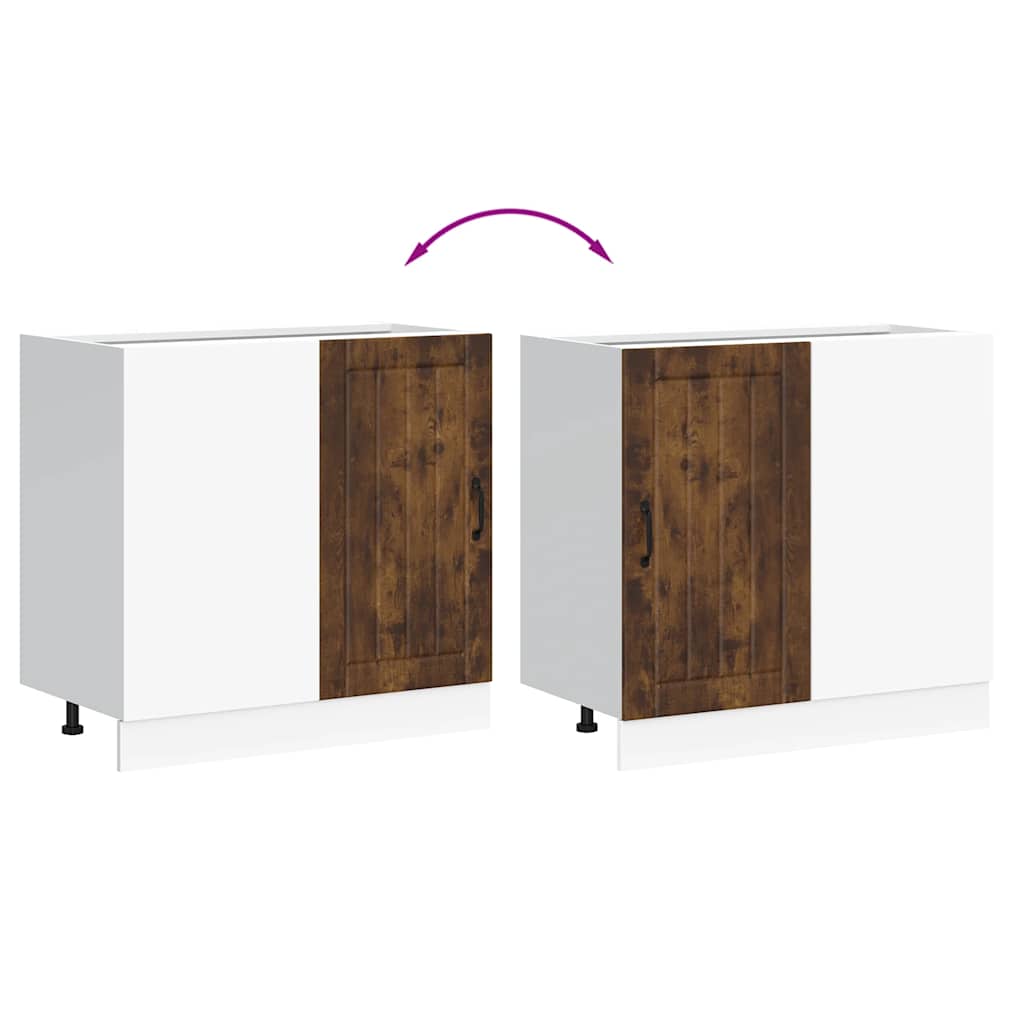 Onderkast Lucca bewerkt hout gerookt eikenkleurig is nu te koop bij PeponiXL, paradijselijk wonen!