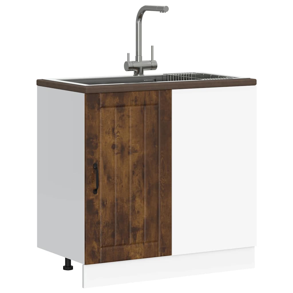 Onderkast Lucca bewerkt hout gerookt eikenkleurig is nu te koop bij PeponiXL, paradijselijk wonen!
