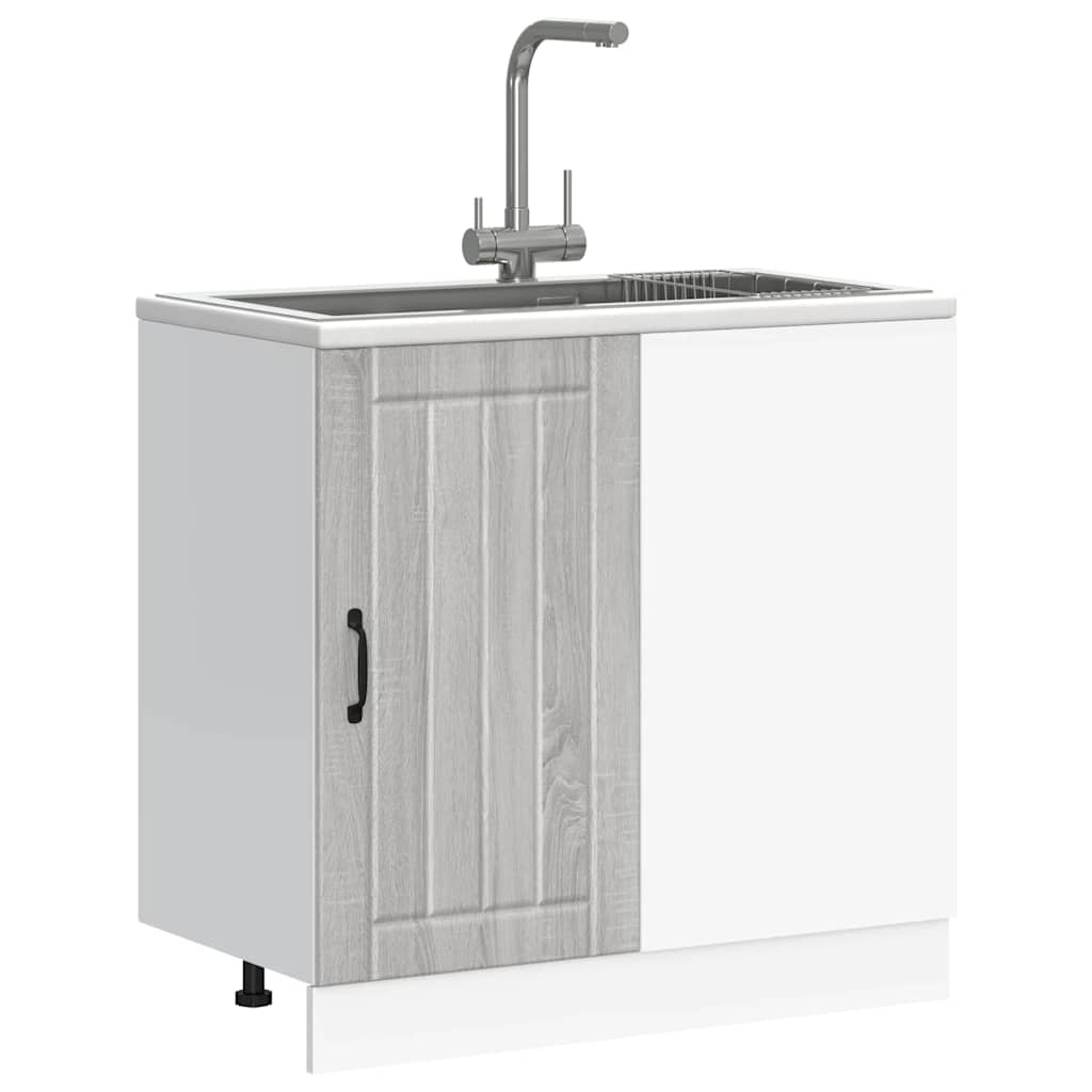 Onderkast Lucca bewerkt hout grijs sonoma eiken is nu te koop bij PeponiXL, paradijselijk wonen!
