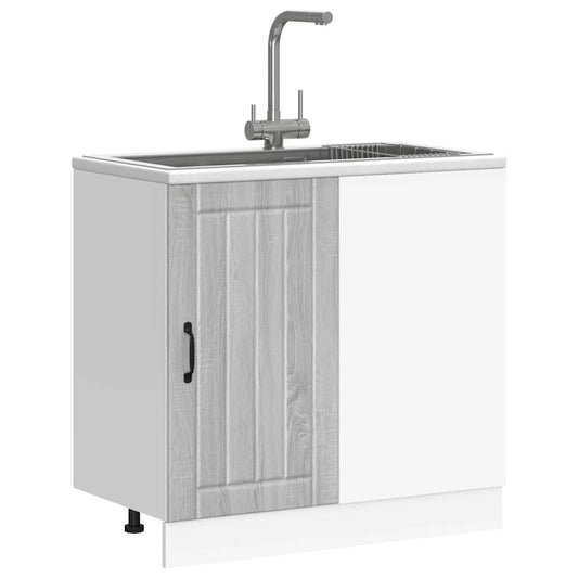 Onderkast Lucca bewerkt hout grijs sonoma eiken is nu te koop bij PeponiXL, paradijselijk wonen!