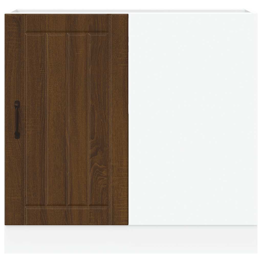 Onderkast Lucca bewerkt hout bruin eikenkleur is nu te koop bij PeponiXL, paradijselijk wonen!