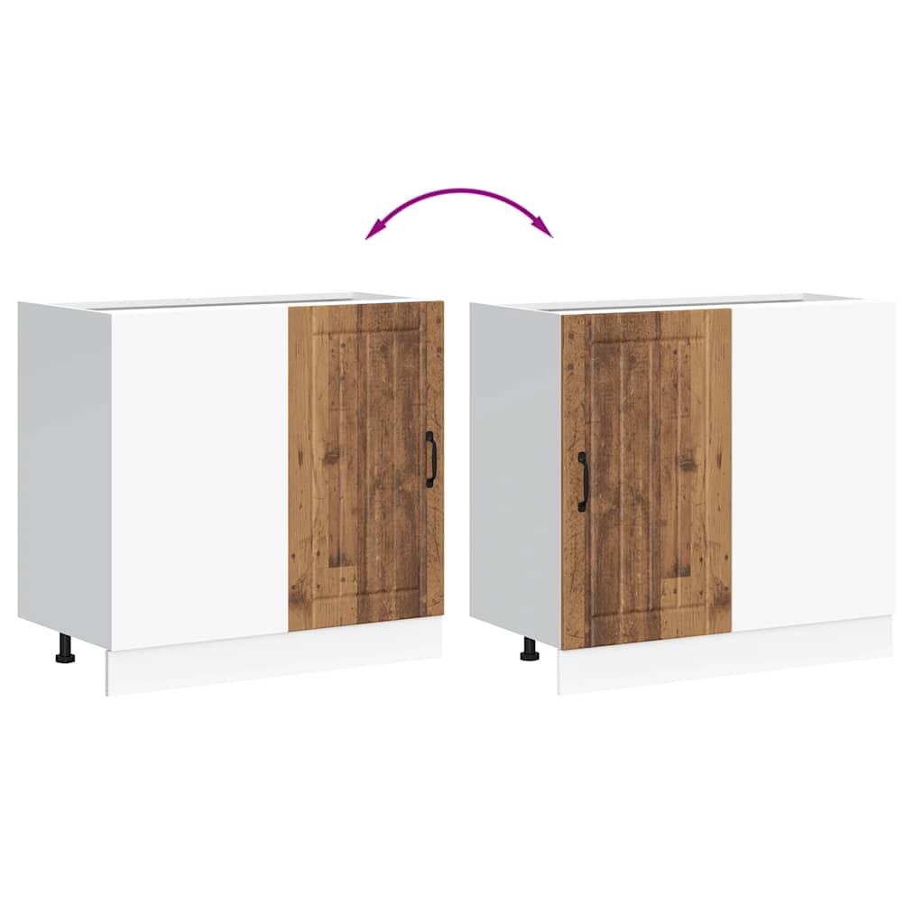 Onderkast Lucca bewerkt hout oud houtkleurig is nu te koop bij PeponiXL, paradijselijk wonen!