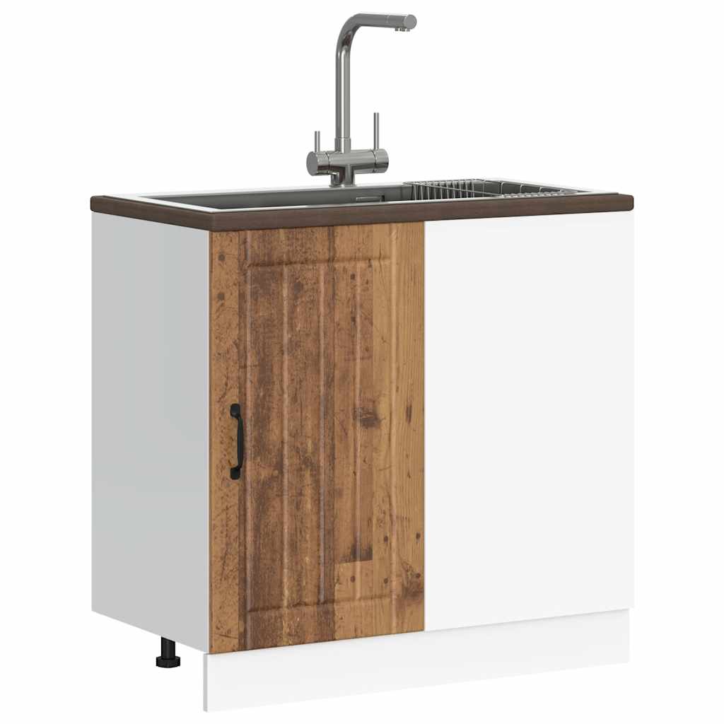 Onderkast Lucca bewerkt hout oud houtkleurig is nu te koop bij PeponiXL, paradijselijk wonen!