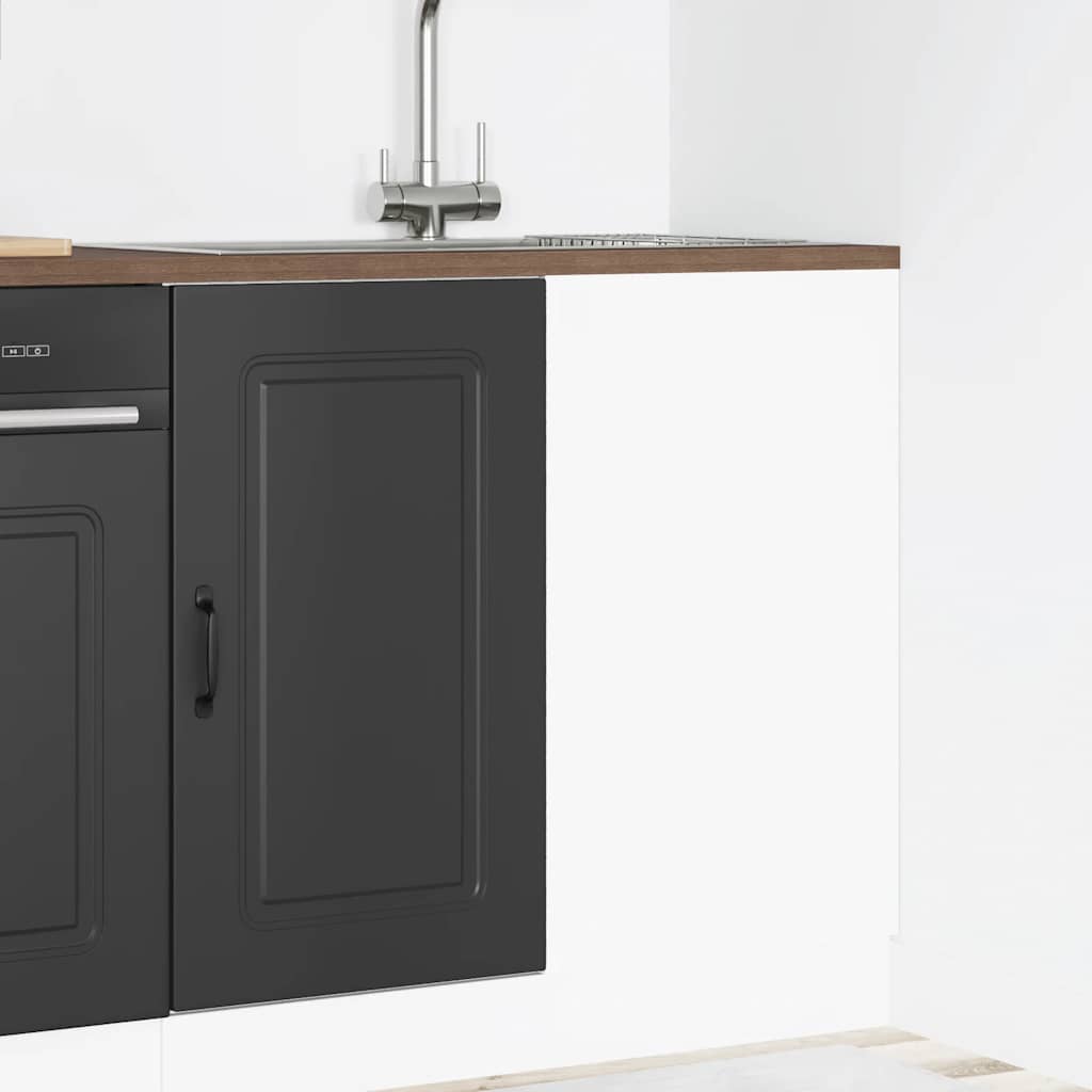 Onderkast "Kalmar" Zwart Bewerkt Hout is nu te koop bij PeponiXL, paradijselijk wonen!