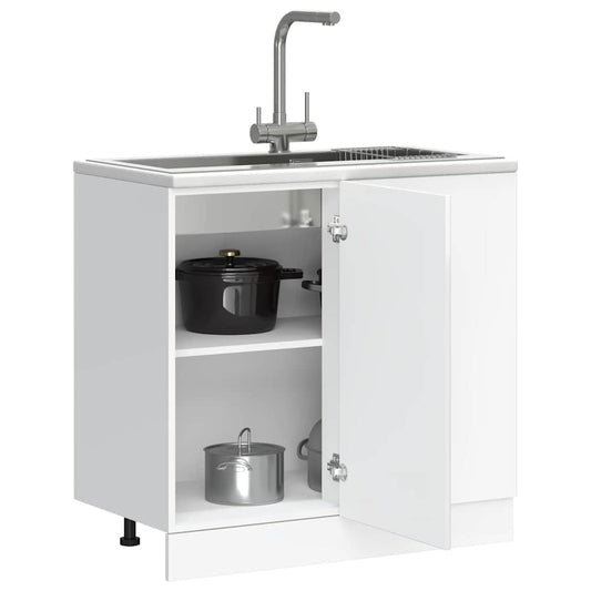 Onderkast "Kalmar" Hoogglans Wit Bewerkt Hout is nu te koop bij PeponiXL, paradijselijk wonen!