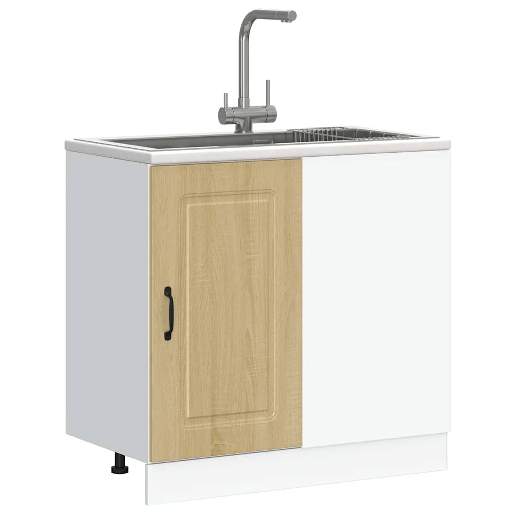 Onderkast Kalmar bewerkt hout sonoma eikenkleurig is nu te koop bij PeponiXL, paradijselijk wonen!