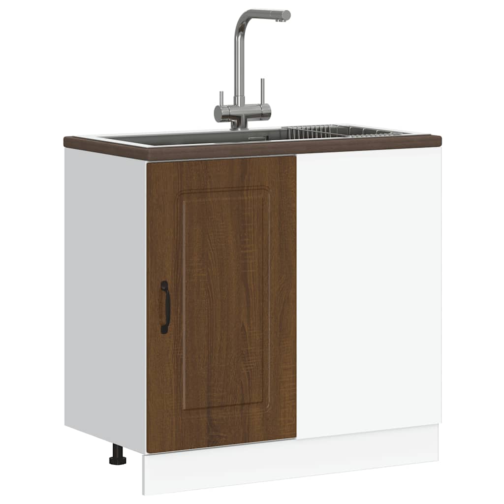 Onderkast Kalmar bewerkt hout bruin eikenkleur is nu te koop bij PeponiXL, paradijselijk wonen!