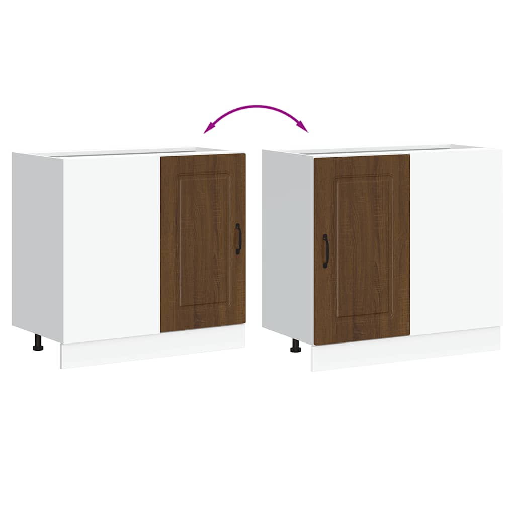 Onderkast Kalmar bewerkt hout bruin eikenkleur is nu te koop bij PeponiXL, paradijselijk wonen!